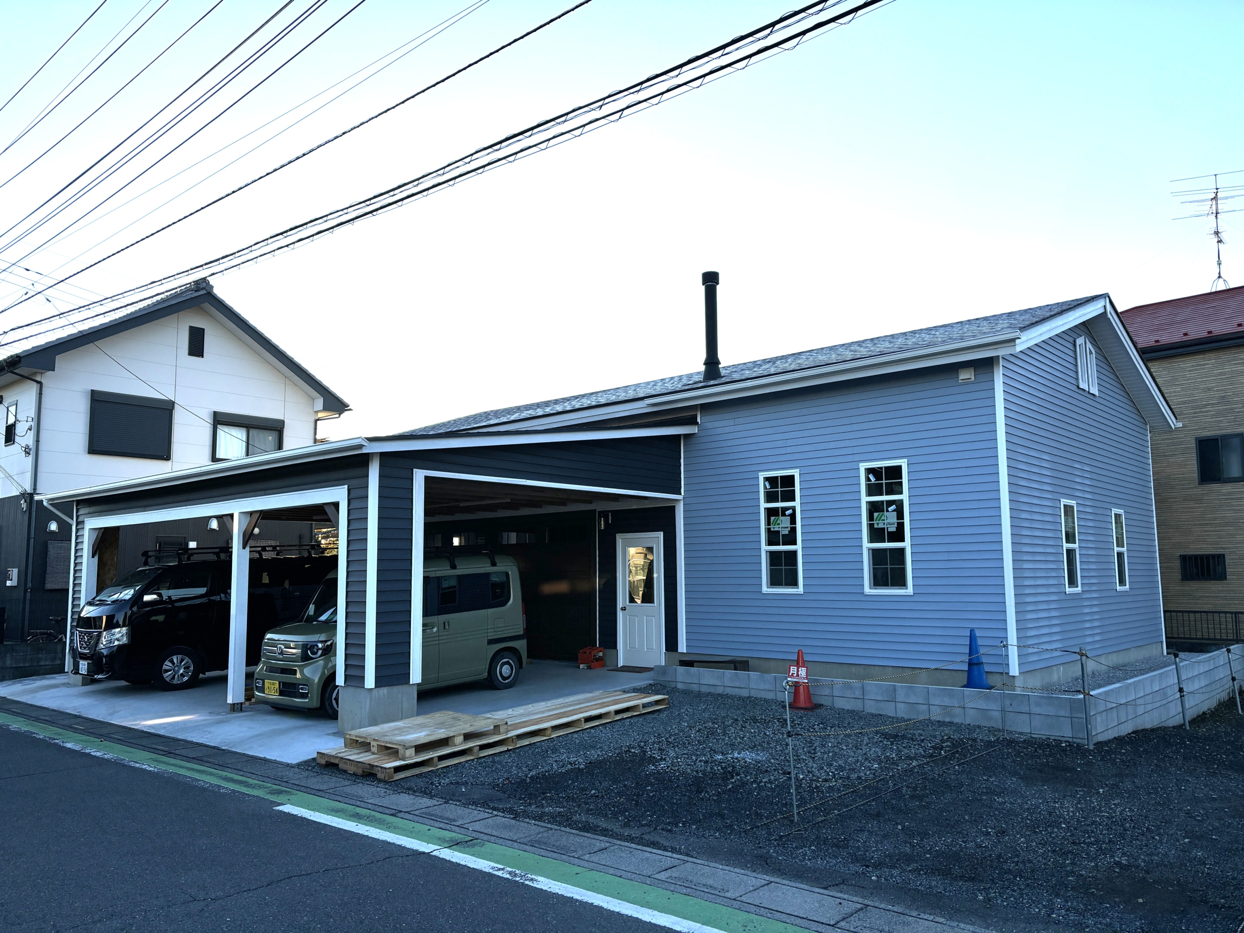 ガレージテーブル　アメリカン　ホワイト　工房くろねこ スチールガレージ D.I.Yキット 7.2x10x3m カーポート 倉庫 大型